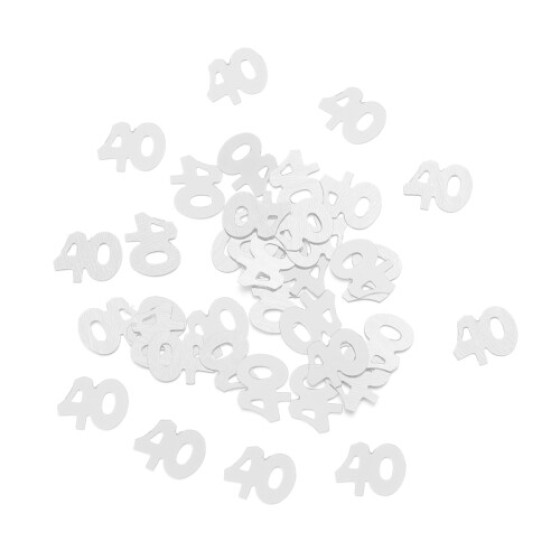 1200 Pieces Number 40 Glitter Confetti Decoration